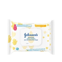 Johnson’s Lingettes pour les mains et le visage, 25 u.
