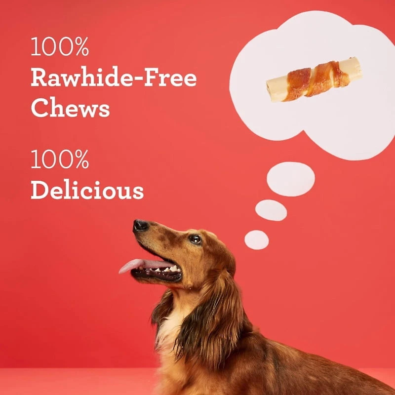 DreamBone Chicken Wrapped Mini Sticks Peanut Butter 40 Count – Rawhide-Free Dog Chews Made with Real Chicken & Peanut Butter, Easy-to-Digest Treats for Small Dogs