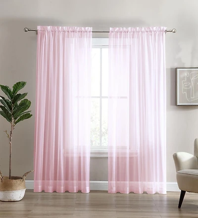 Sheer Window Panel Curtain- 2 Pack