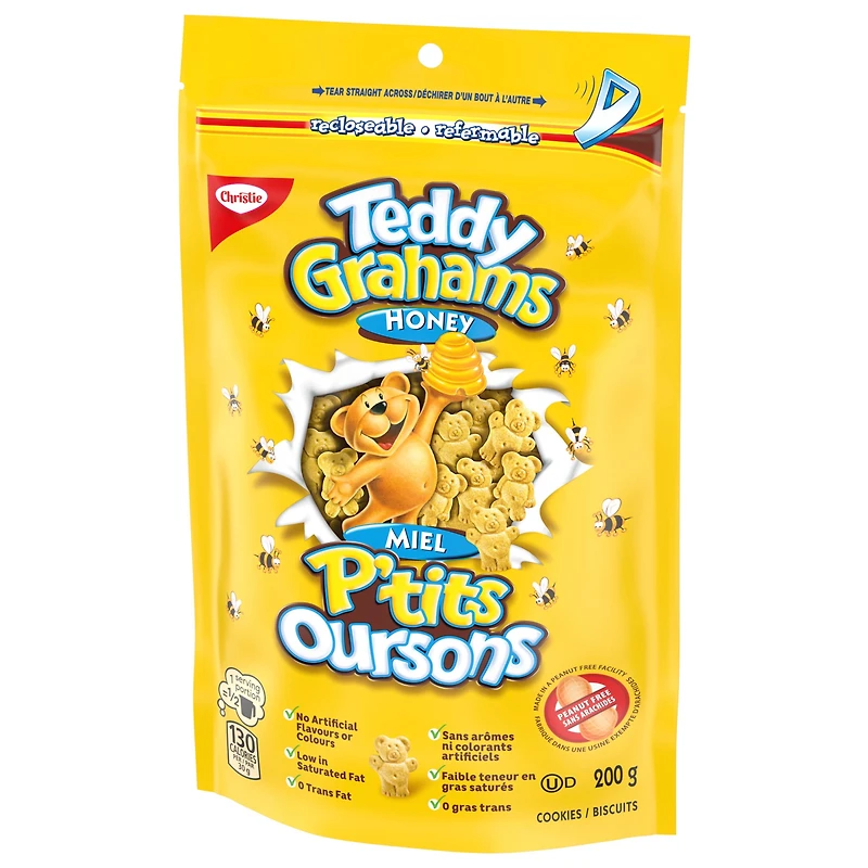Christie, Teddy Graham Cookies, made in a peanut-free factory, school Snacks, Individually Wrapped