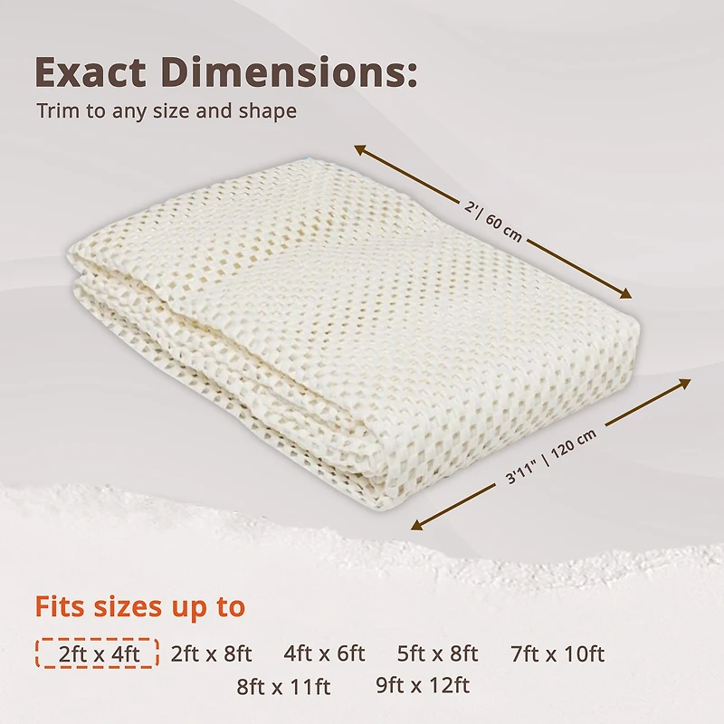 Rug Branch Rug Pad Collection Premium Standard Soft PVC Non-Slip Rug Pads