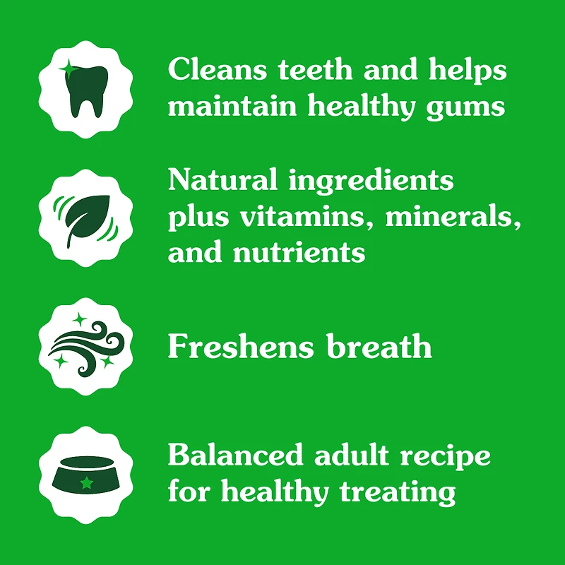 Gâteries dentaires naturelles pour chiens adultes GREENIES Original format MOYEN