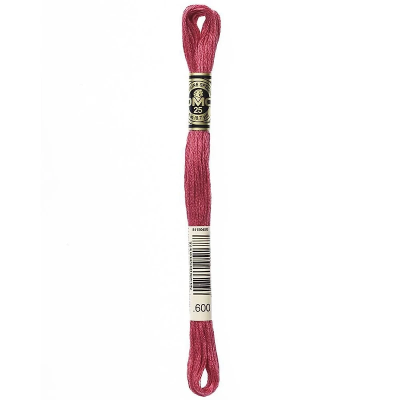 DMC Pink Cotton 6-Strand Embroidery Floss Skein, 8 m (8.7 yd)