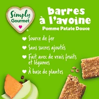 Simply Gourmet Apple Sweet Potato Oat Bars, Gluten Free Toddler Snack for Self-Feeders 12 Months+, 18g Bar (5 Pack), 90g