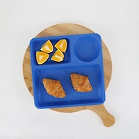 Mainstays Kids Blue Polypropylene Divided Plate 9.5 Inch 1pc