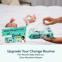 Rascals Premium Absorbent Baby Diapers, Size 6, Small Carton, 44 Count