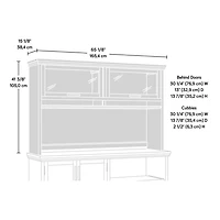 Sauder Aspen Post Large Hutch in Pebble Pine Finish
