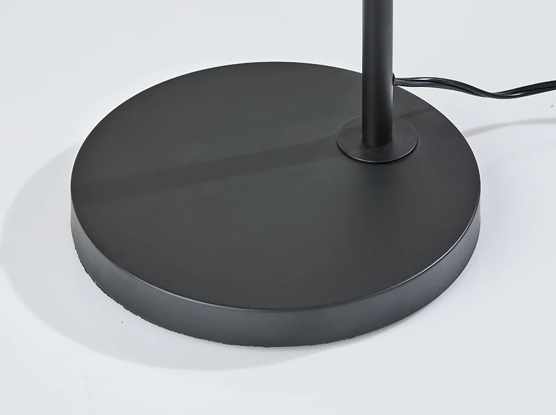 Mainstays Black Metal Floor Lamp with Rope Shade, Transitional Styling, Ideal for Office and Dorms, New