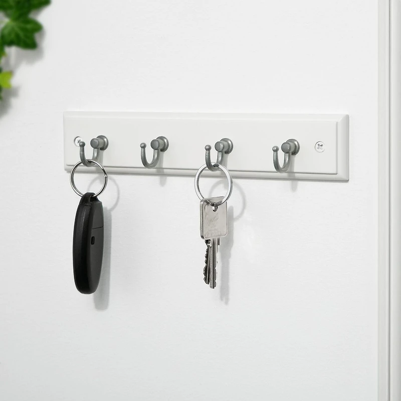 Era Classic Key and Hook Rail White