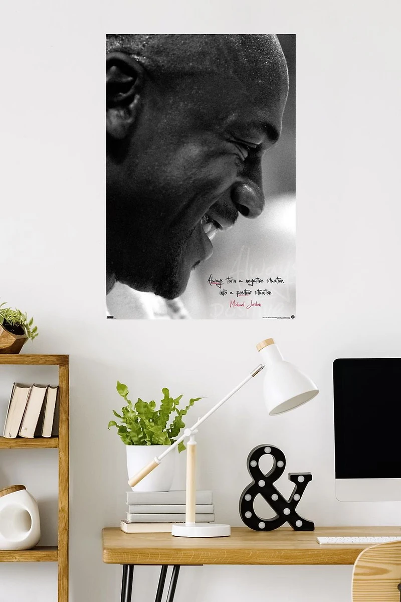 Michael Jordan - Always Positive Wall Poster, 22.375" x 34"