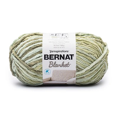 Bernat® Blanket™ #6 Super Bulky Polyester Yarn, Grassy 10.5oz/300g, 220 Yards