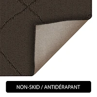 Mainstays Indoor Modern Geometric Machine Tufted Dark Brown Accent Rug, 29'' x 45'', Machine Washable, Non-Skid Backing