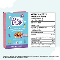 Belov Repas Texturé pour Bébé, Lentilles, Aliment Surgelé pour Bébés dès 9 mois, 100 g