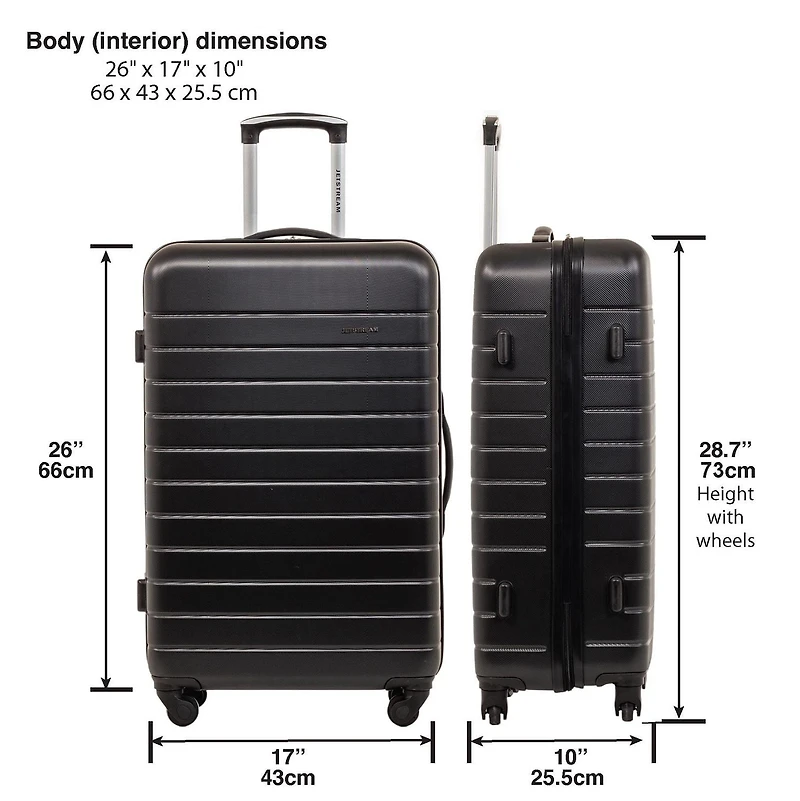 Jetstream® Hardside 2 Piece Luggage Set: 26" Medium Checked Suitcase and Carry-On Luggage