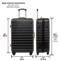 Jetstream® Hardside 2 Piece Luggage Set: 26" Medium Checked Suitcase and Carry-On Luggage