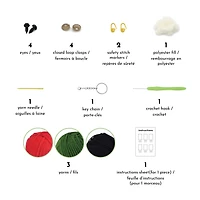 UNIQUE CREATIV CRAFT Crochet Key Ring Kit - Cherry, 1 pc, Age 8+, Intermediate, 7.5 × 9 cm (3.5 in)