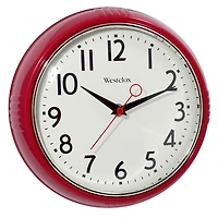 Westclox 9.5" Red Retro Wall Clock- Model 32042RCN