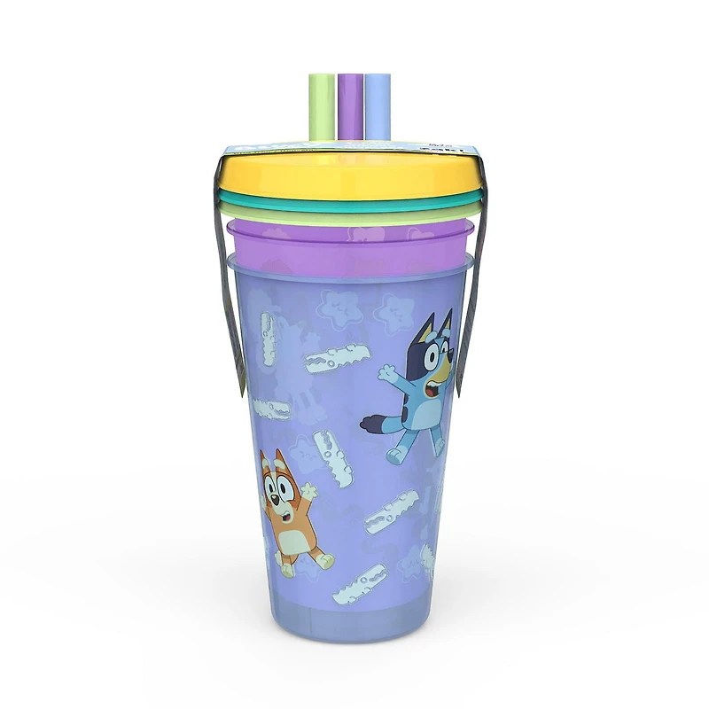 Zak Designs Bluey 16,5oz Gobelet à Changement de Couleur 3pk