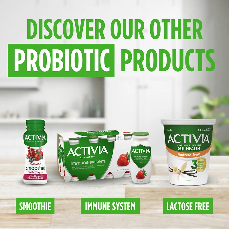 Activia Probiotic Yogurt, Yellow Apple/Apricot/Mango/Peach, 12x100g