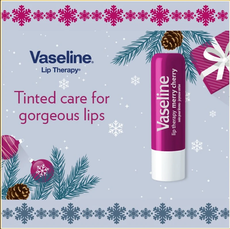 Vaseline® Soin pour les Lèvres Édition Limitée Joyeuse Cerise, Hydratation Longue Durée pour des Lèvres Douces et Lisses