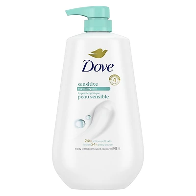 Dove Nettoyant Corporel Hypoallergénique Peau Sensible Hydratant, 905 ml