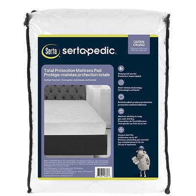 Sertapedic Protège-matelas Total Protection, très grand