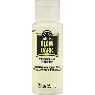 FolkArt Peinture acrylique phosphorescente pour artisanat, fini mat, Neutre, 2 oz liq.