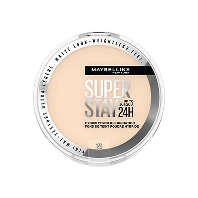 Fond de teint poudre hybride jusqu’à 24 h Super Stay de Maybelline New York, Hydrofuge, Végétalien, Matifiant, 102 ,6 g