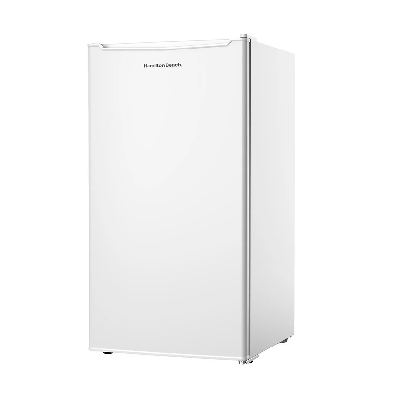 Hamilton Beach Mini Réfrigérateur 3,3 pi³ avec compartiment congélateur, réfrigérateur compact à porte simple, Energy Star, porte réversible, Blanc