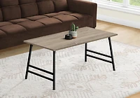 Monarch Specialties Coffee Table, Accent, Cocktail, Rectangular, Living Room, 40"l, Metal, Laminate, Brown, Black, Contemporary, Modern