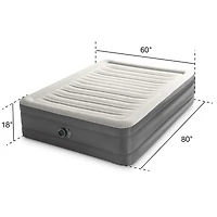 Intex Queen TRUAIRE Comfort Plush Airbed With Fiber-Tech Support & Built In Pump