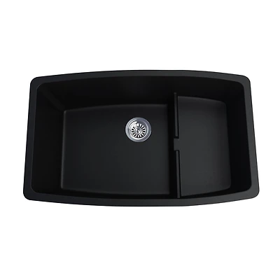 A&E Bath and Shower Hydrelia 30 po Évier de cuisine double en granit noir