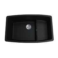 A&E Bath and Shower Hydrelia 30 po Évier de cuisine double en granit noir