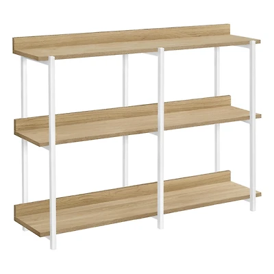 Monarch Specialties Accent Table, Console, Entryway, Narrow, Sofa, Living Room, Bedroom, Metal, Laminate, Natural, White, Contemporary, Modern