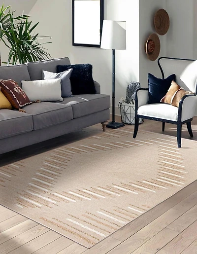 ECARPET Jute Style Area Rug for Bedroom, Living Room, Dining Room Santee Collection