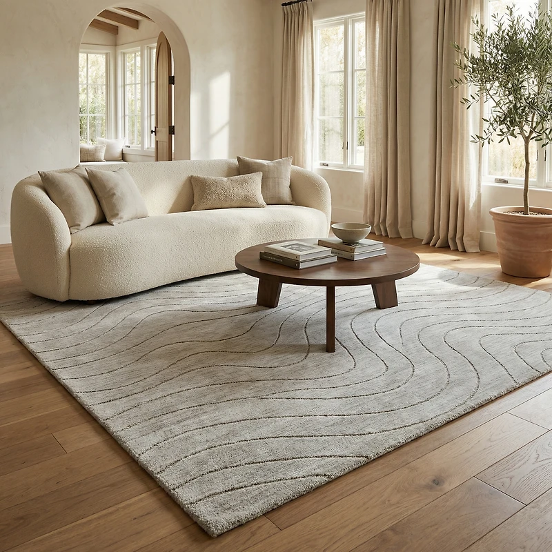 Rug Branch Casa Abstract Indoor Area Rug, Grey , Modern - Living Room, Bedroom, Dining and Kitchen