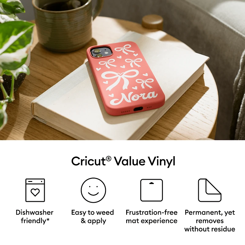 Vinyle économique Cricut™ de 30,5 cm × 3 m (12 po × 10 pi), rouge