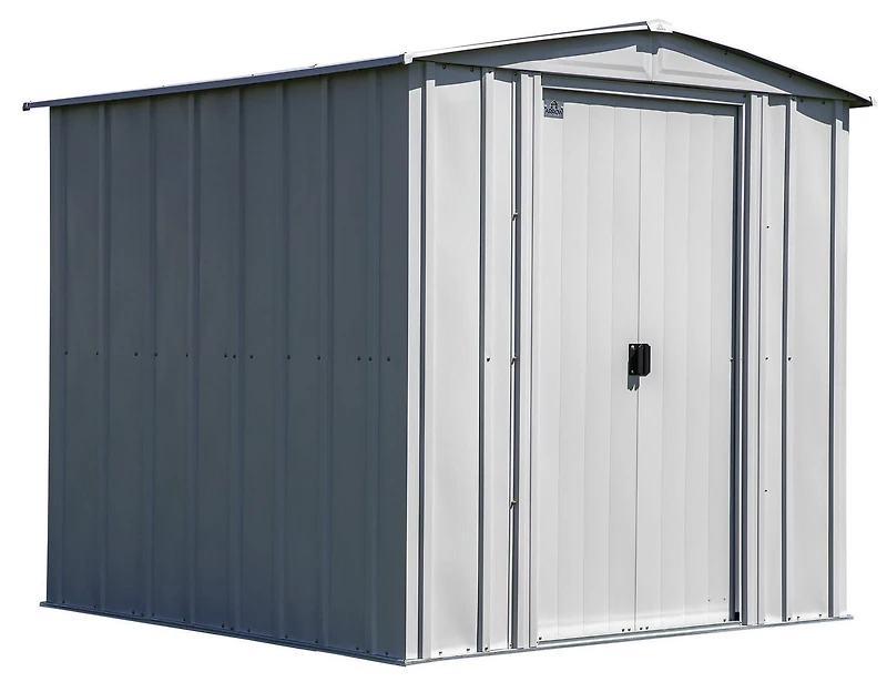 Arrow Classic Steel Storage Shed, 6x7, Gris pâle