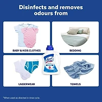 Lysol Désinfectant pour la Lessive, Pur et Frais, Sans Fragrances, Sans Colorants, 0 % Javellisant, Tue 99.9 % des Virus & des Bactéries, 2.7L