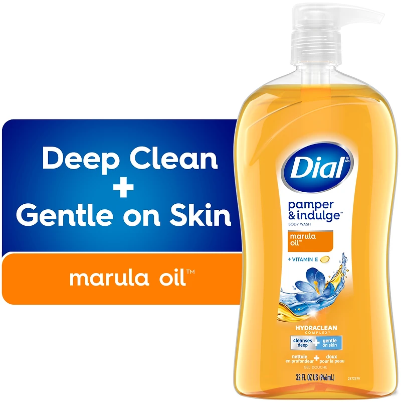 Dial Huile de Marula Nettoyant pour le Corps Nourrissant, 946ml, Testé par des Dermatologues, Sans Silicones, Parabènes, Phtalates, SLS