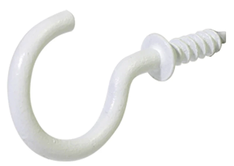 Hillman White Vinyl Mug Cup Hooks, 40PC
