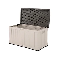 LIFETIME 116 Gallon Outdoor Storage Box, Brown Lid