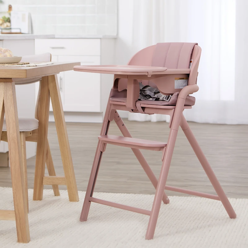 Evolur Step and Savor Convertible High Chair, Rose Petal