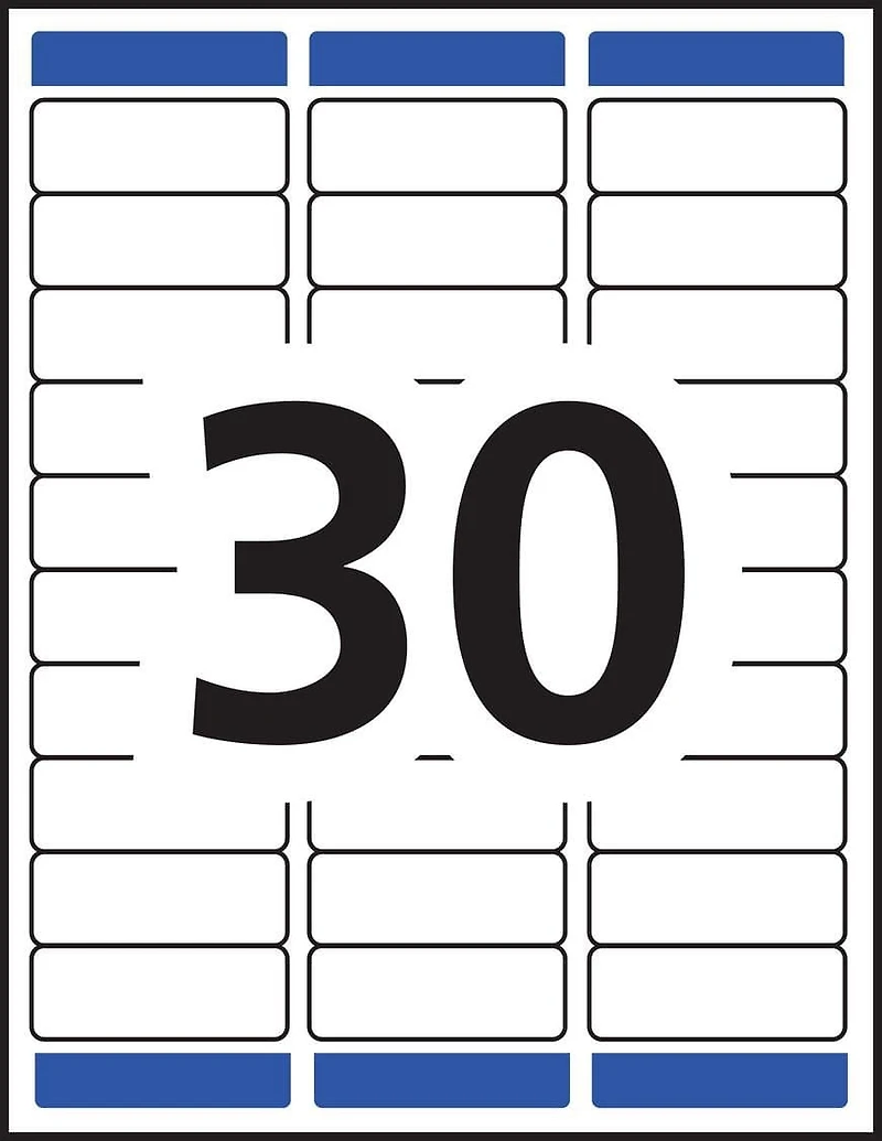 Avery Waterproof Labels, 1" x 2⅝",  for Laser Printers - 35520