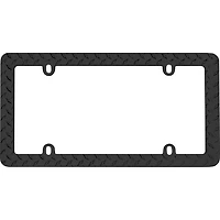 Cruiser Accessories Diamond Plate, Black License Plate Frame