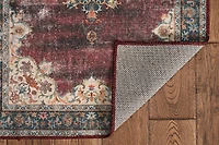 Bryant 5' x 7' Washable Area Rug, Ivory and Burgundy