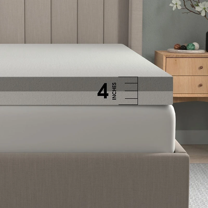 Dream Serenity® 4-inch Slab Mattress Topper - D