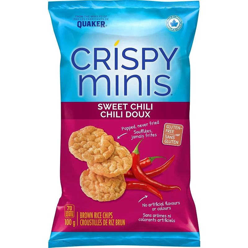 Quaker Crispy Minis Brown Rice Chips Sweet Chili