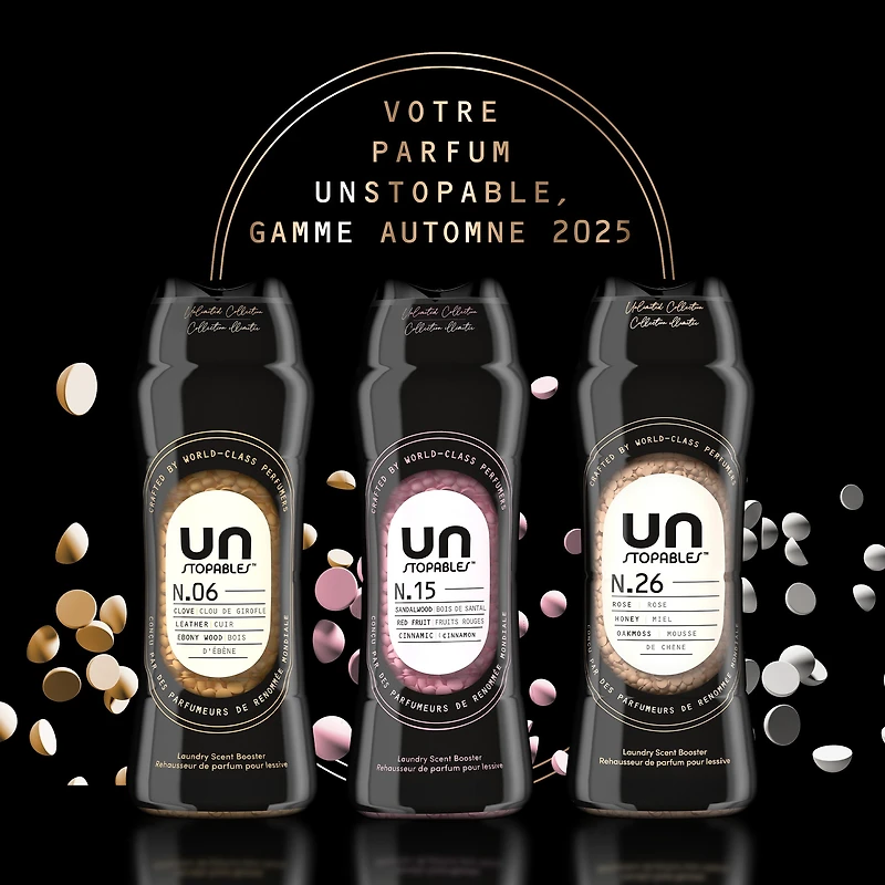 Downy Unstopables Unlimited Collection In-Wash Laundry Scent Booster Beads, No. 15, Fine Fragrance, Long-Lasting Fresh Scent Beads, 303 g