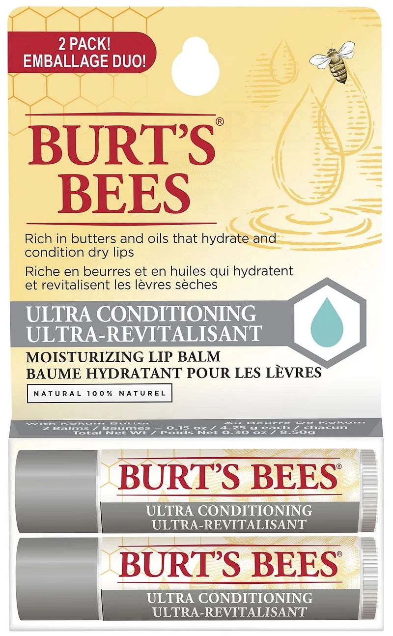 Burt’s Bees® 100% Natural Origin Lip Balm, Ultra Conditioning with Kokum Butter -